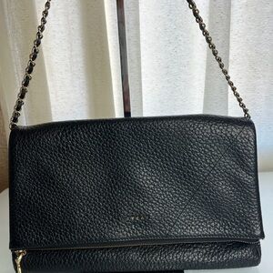 LOVCAT BLACK LEATHER SHOULDER BAG